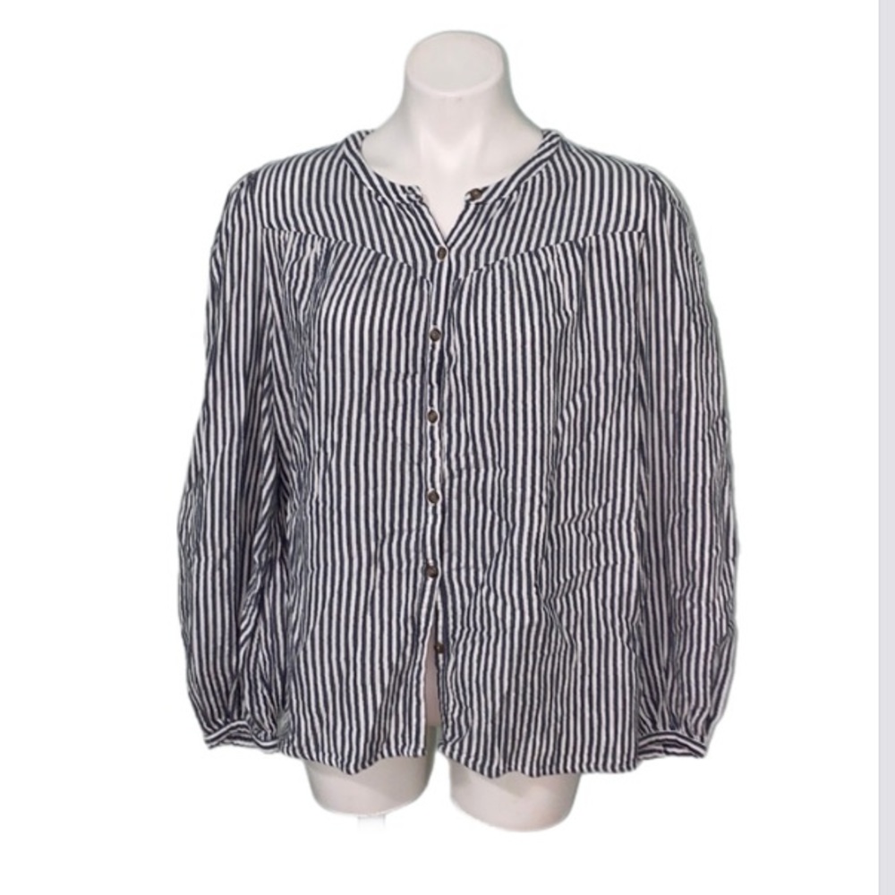 Universal Threads Striped Long Sleeve Blouse sz xl